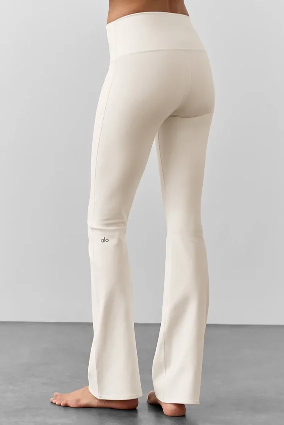 Airbrush High-Waist Bootcut Legging - Ivory