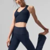 Airbrush High-Waist Bootcut Legging - Navy