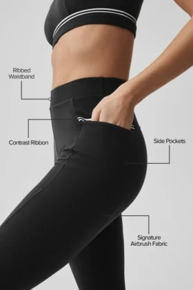 Airbrush High-Waist Fast Track Legging – Black/White