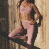 Airbrush High-Waist Fast Track Legging - Vintage Pink/White