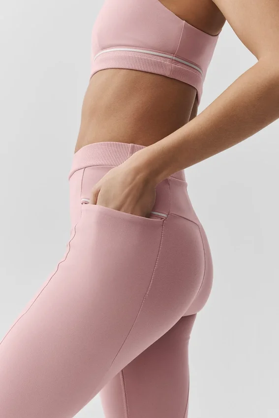 Airbrush High-Waist Fast Track Legging - Vintage Pink/White