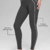 Airbrush High-Waist Heart Throb Legging - Anthracite/White
