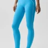 Airbrush High-Waist Heart Throb Legging - Azure Blue/White