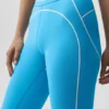 Airbrush High-Waist Heart Throb Legging - Azure Blue/White