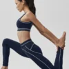 Airbrush High-Waist Heart Throb Legging - Navy/White