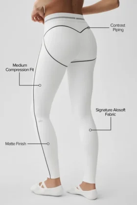 Airbrush High-Waist Heart Throb Legging – White/Black