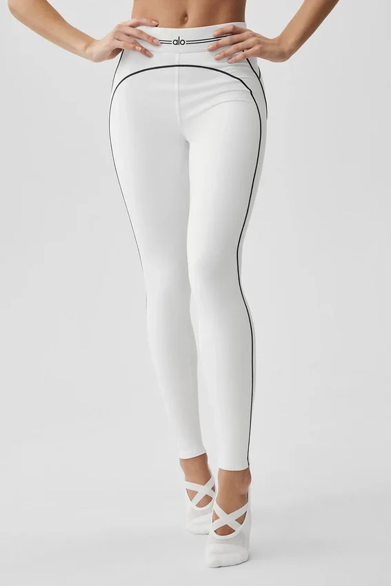 Airbrush High-Waist Heart Throb Legging - White/Black