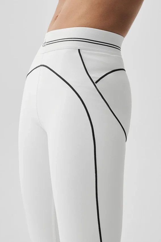 Airbrush High-Waist Heart Throb Legging - White/Black