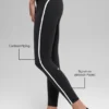 Airbrush High-Waist Race Pace 7/8 Legging - Black/White