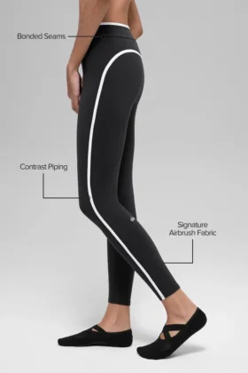 Airbrush High-Waist Race Pace 7/8 Legging – Black/White