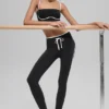 Airbrush High-Waist Race Pace 7/8 Legging - Black/White