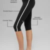 Airbrush High-Waist Race Pace Capri - Black/White