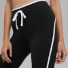 Airbrush High-Waist Race Pace Capri - Black/White