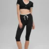 Airbrush High-Waist Race Pace Capri - Black/White