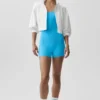 Airbrush One and Done Short Onesie - Azure Blue