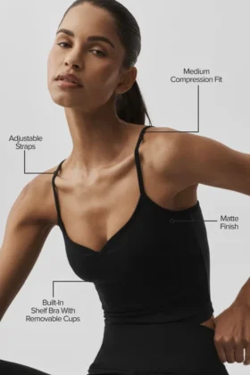 Airbrush Refined Bra Tank – Black