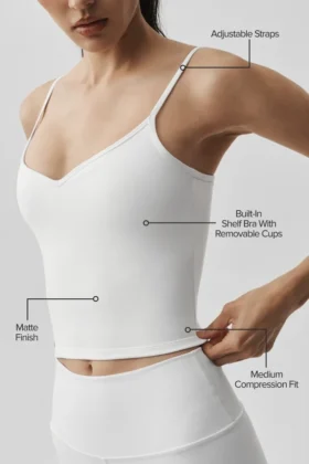 Airbrush Refined Bra Tank – White