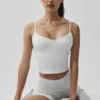 Airbrush Refined Bra Tank - White