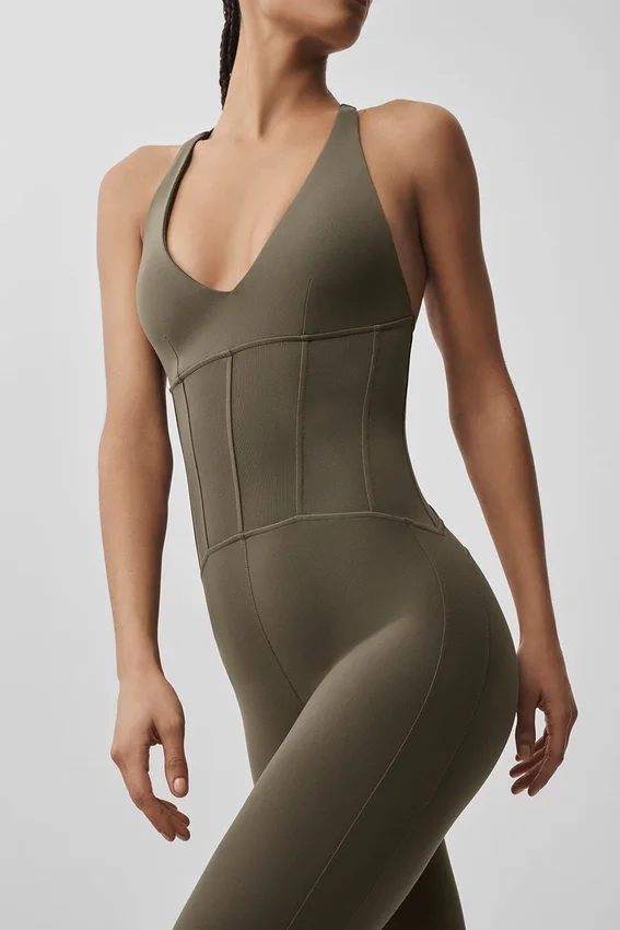 Airbrush Sparks Fly Corset Onesie - Olive Tree