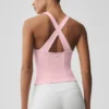 Airbrush Sparks Fly Corset Tank - Vintage Pink