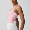 Airbrush Sparks Fly Corset Tank - Vintage Pink
