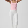 Airbrush Sparks Fly Corset Tank - Vintage Pink