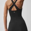 Airbrush Sparks Fly Corset Tennis Dress - Black