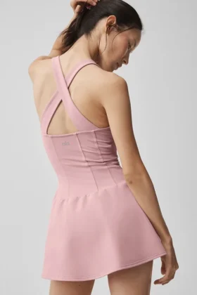 Airbrush Sparks Fly Corset Tennis Dress – Vintage Pink