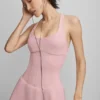 Airbrush Sparks Fly Corset Tennis Dress - Vintage Pink