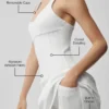 Airbrush Sparks Fly Corset Tennis Dress - White