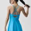 Airbrush Splendor Dress - Azure Blue