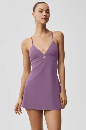 Airbrush Splendor Dress - Plum Kiss