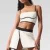 Airbrush Streamlined Bra Tank - Ivory/Black