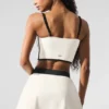 Airbrush Streamlined Bra Tank - Ivory/Black