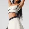 Airbrush Streamlined Bra Tank - Ivory/Black