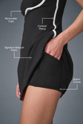 Airbrush Streamlined Dress – Black/White