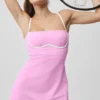 Airbrush Streamlined Dress - Candy Heart Pink/White