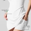 Airbrush Streamlined Dress - White/White