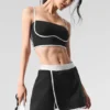 Airbrush Streamlined Skirt - Black/White