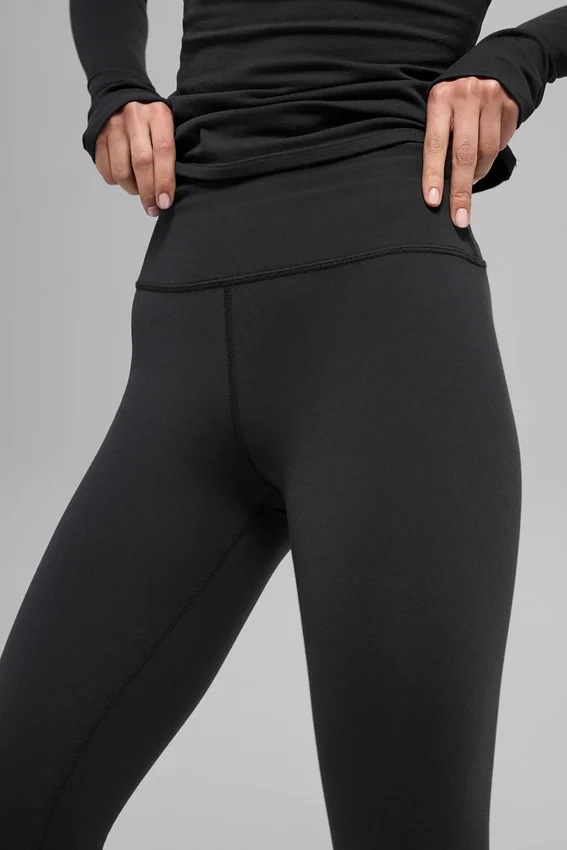 Airbrush Winter Warm High-Waist Nocturne Legging - Black