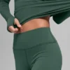 Airbrush Winter Warm High-Waist Nocturne Legging - Clover Green