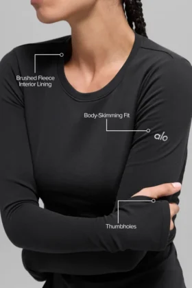 Airbrush Winter Warm Nocturne Long Sleeve – Black
