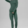 Airbrush Winter Warm Nocturne Long Sleeve - Clover Green