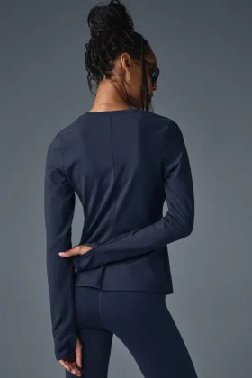 Airbrush Winter Warm Nocturne Long Sleeve – Navy