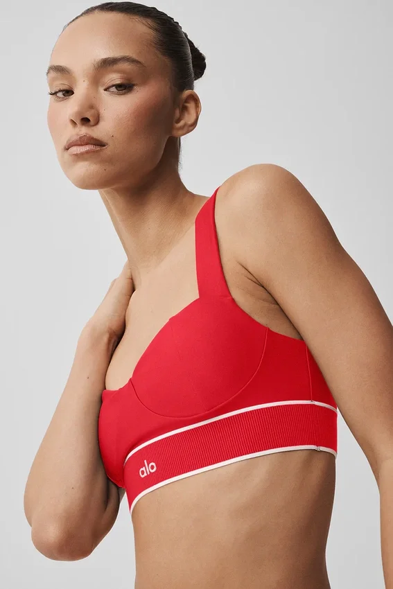 Airlift Alignment Bra - Bright Red/White