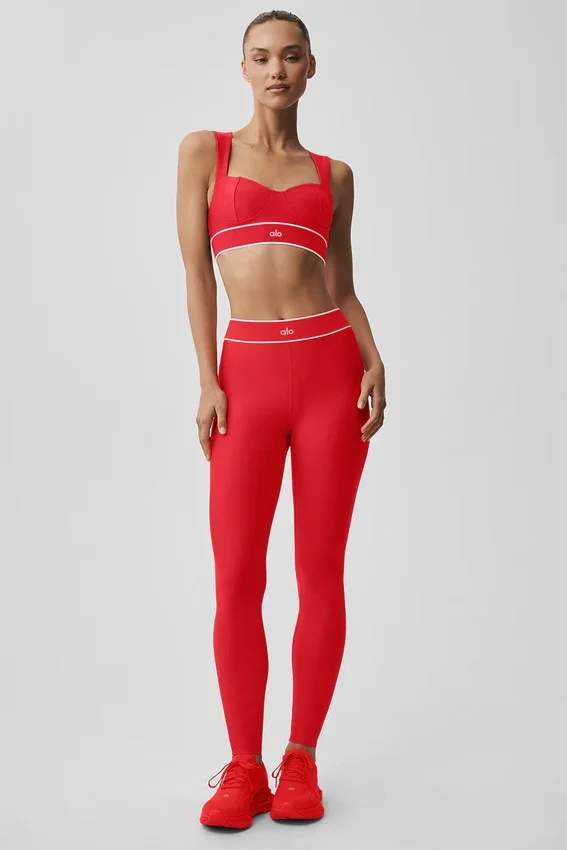 Airlift Alignment Bra - Bright Red/White