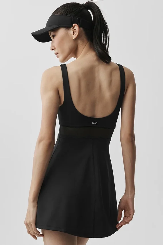 Airlift Double Trouble Tennis Dress - Black