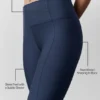 Airlift High-Waist 7/8 Fine Line Legging - Navy
