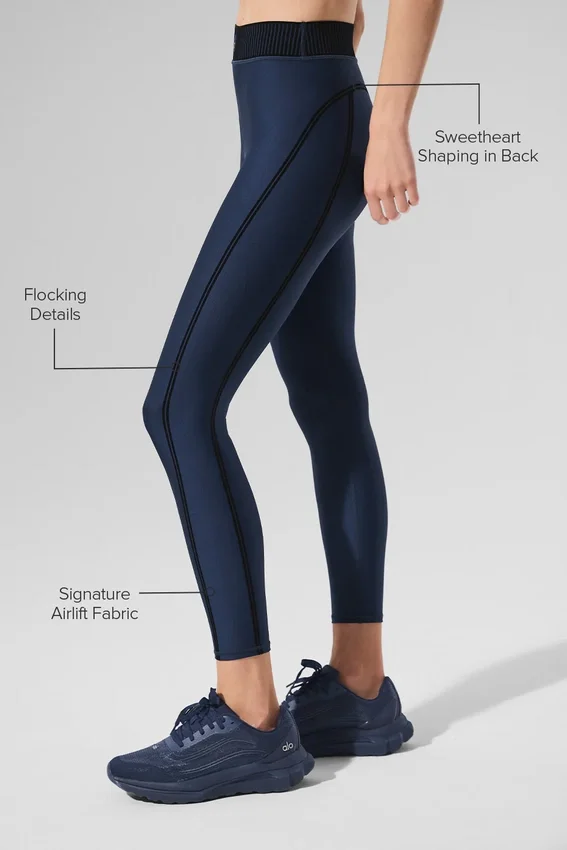 Airlift High-Waist 7/8 Line up Legging - Navy