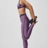 Airlift High-Waist 7/8 Line up Legging - Plum Kiss